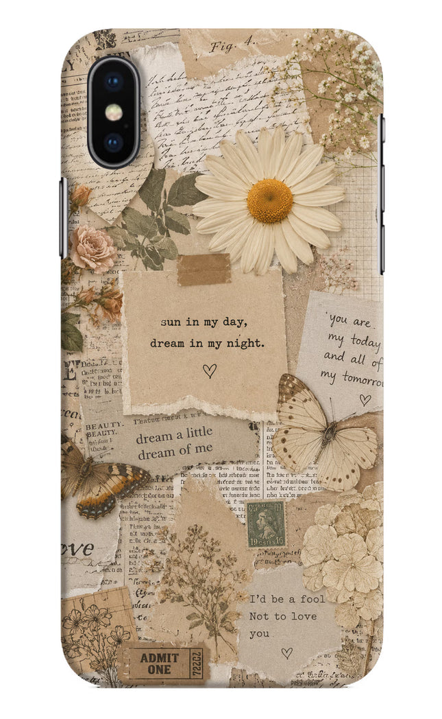 Vintage case iPhone X Hard Case Back Cover by Casekaro
