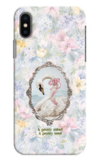 Pretty Mind Pretty Soul iPhone X Hard Case Back Cover by Casekaro