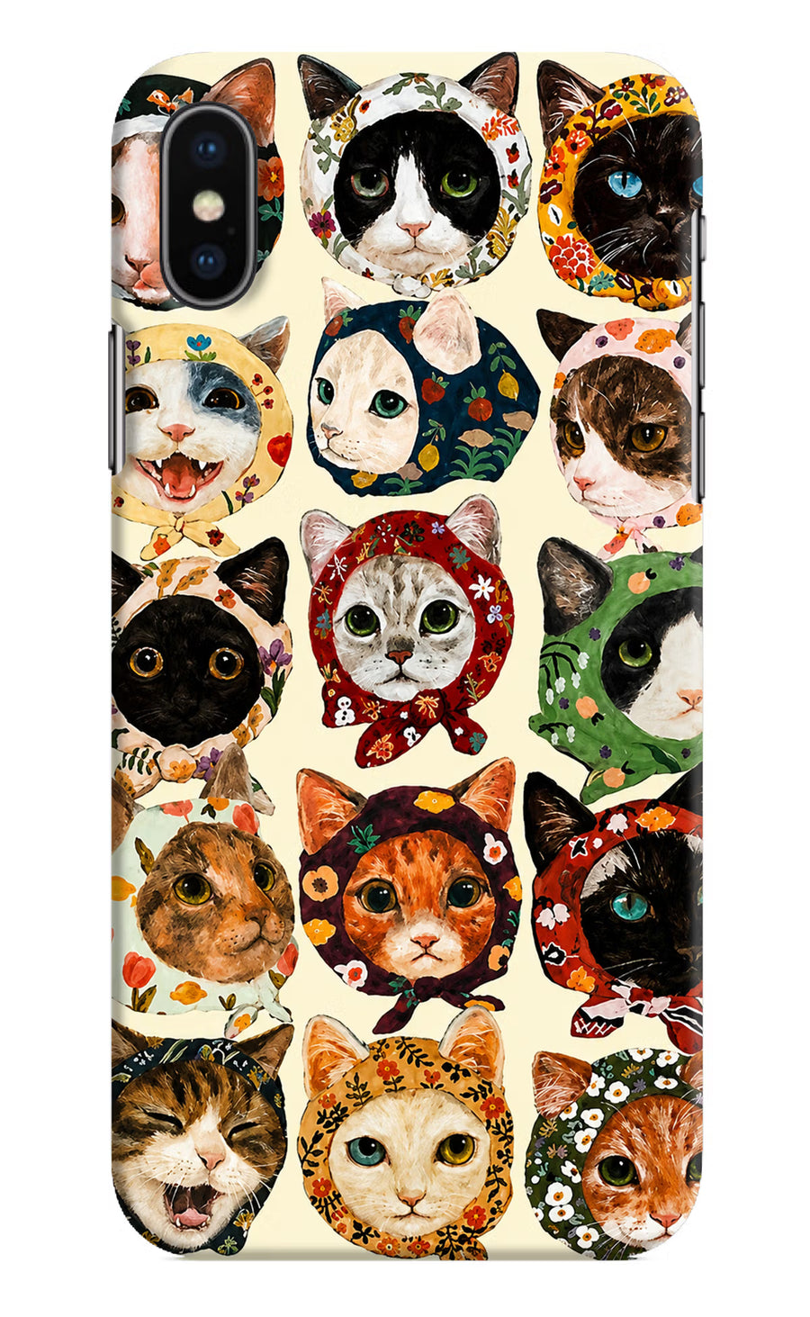 Cool Cat iPhone X Back Cover, Hard case