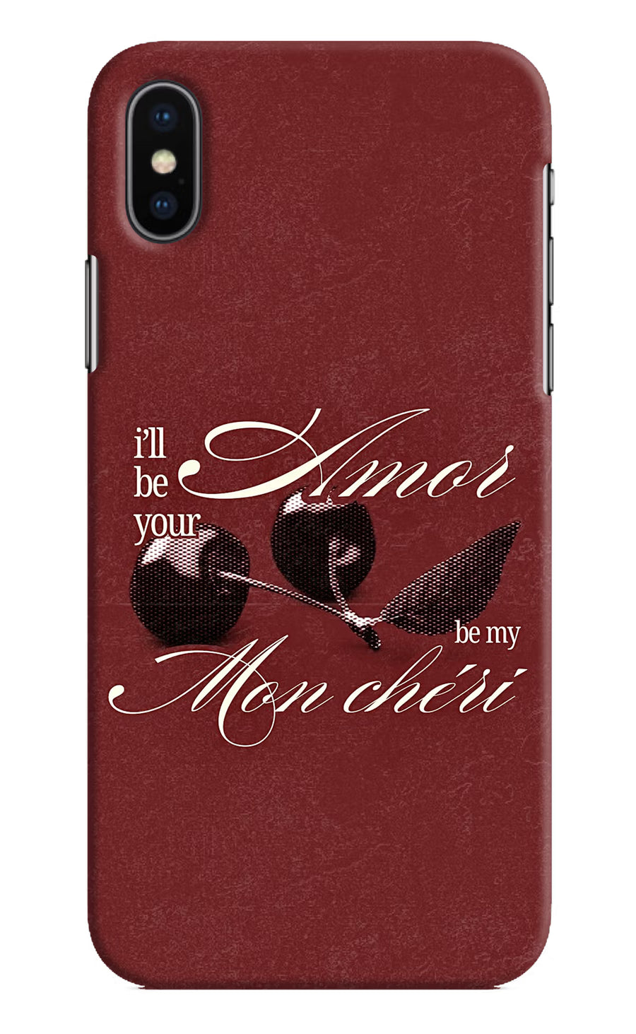 Velvet Cherry iPhone X Back Cover, Hard case