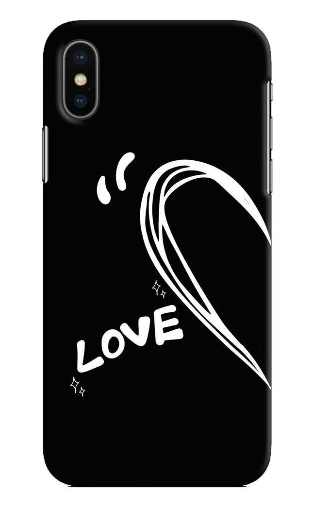 Love Line iPhone X Hard Case Back Cover by Casekaro