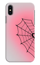 Pink Web iPhone X Hard Case Back Cover by Casekaro
