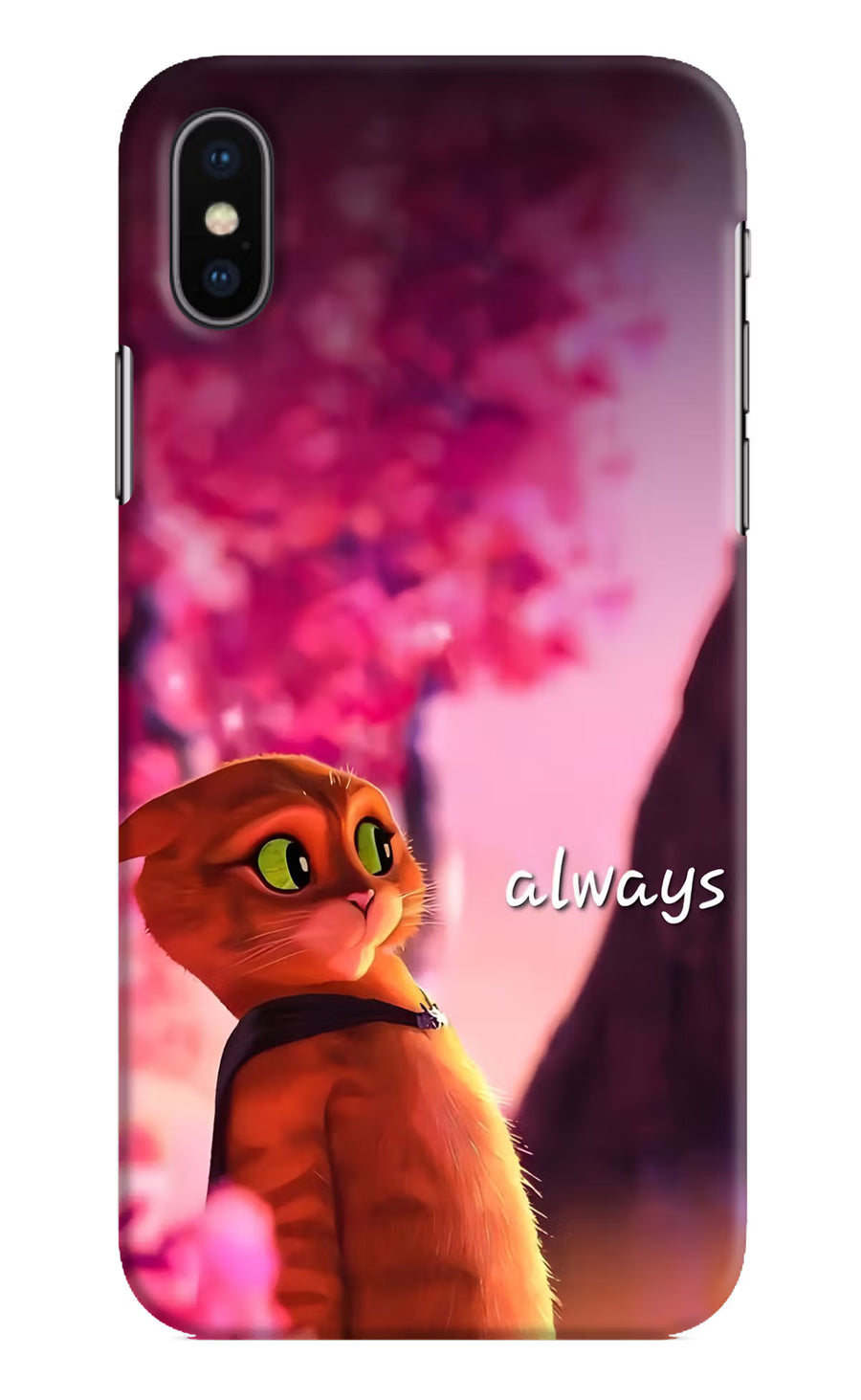 Always Cat iPhone X Back Cover, Hard case
