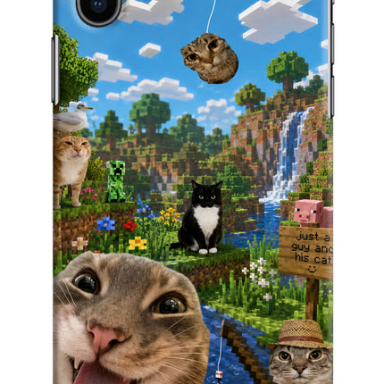 Minecraft Cat Chaos iPhone X Hard Case Back Cover by Casekaro