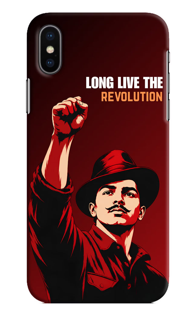 Bhagat Singh Revolution iPhone X Hard Case Back Cover by Casekaro