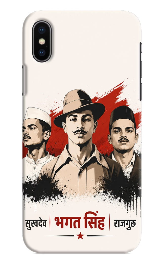 Bhagat Singh Trio iPhone X Hard Case Back Cover by Casekaro
