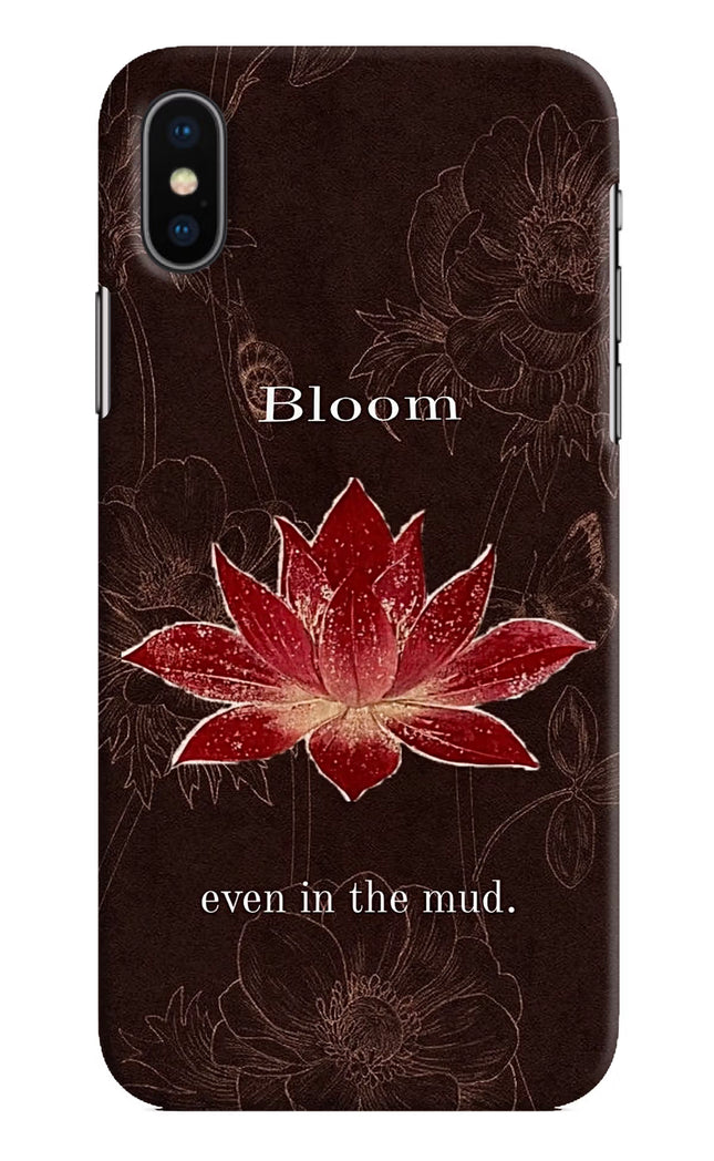 Bloom iPhone X Hard Case Back Cover by Casekaro
