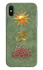 Om & Lotus iPhone X Back Cover