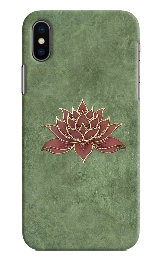 Lotus Grace iPhone X Hard Case Back Cover by Casekaro