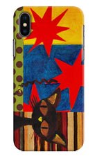 Pop Cat iPhone X Hard Case Back Cover by Casekaro