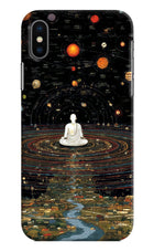 Space Monk iPhone X Hard Case Back Cover by Casekaro