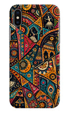 Folk Print iPhone X Back Cover