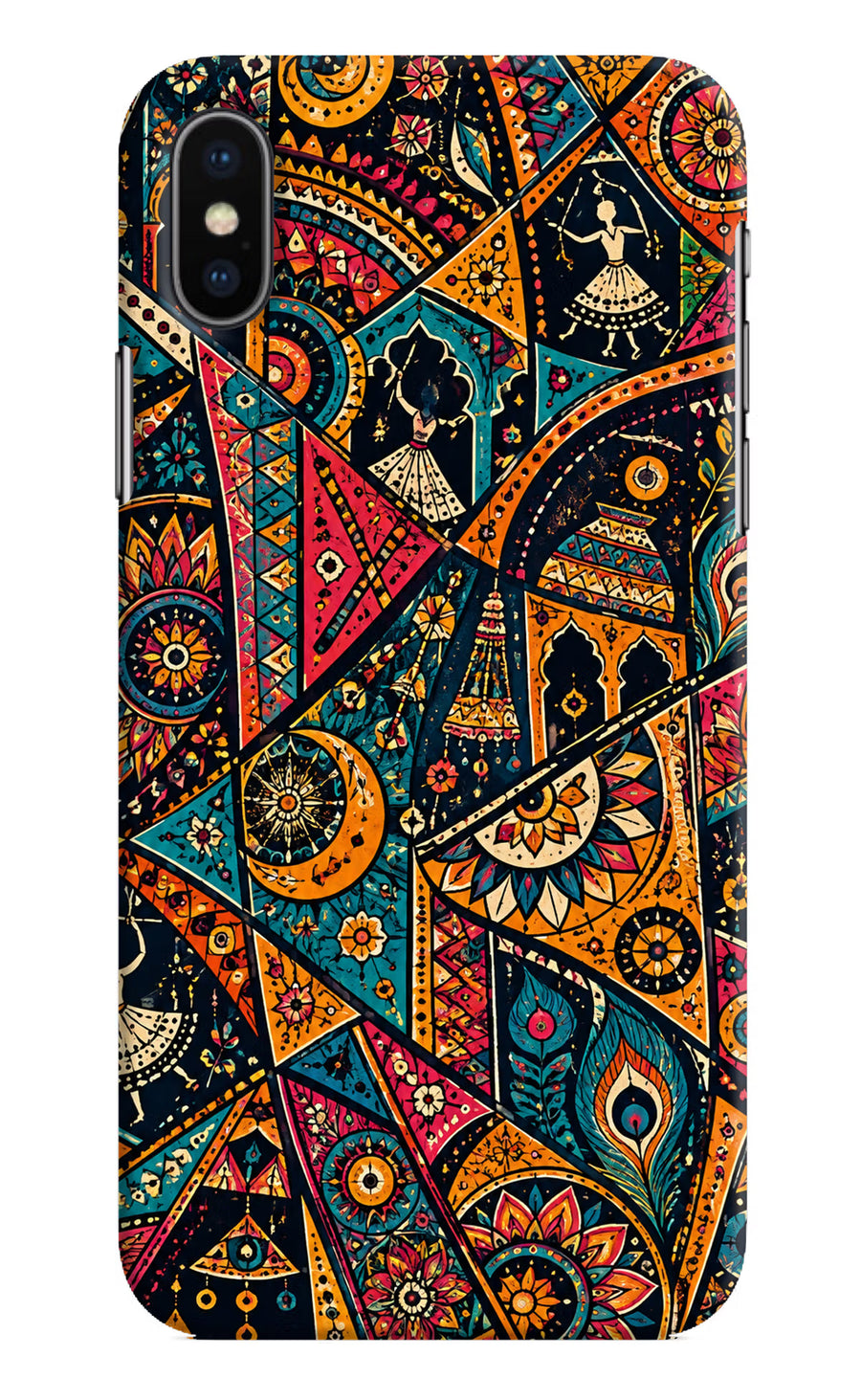 Folk Print iPhone X Back Cover, Hard case