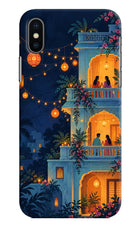 Balcony Glow iPhone X Hard Case Back Cover by Casekaro