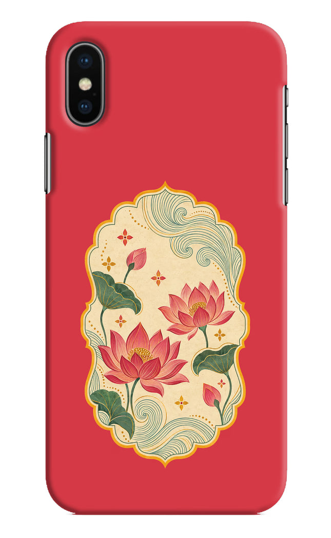 Pink Lotus iPhone X Back Cover