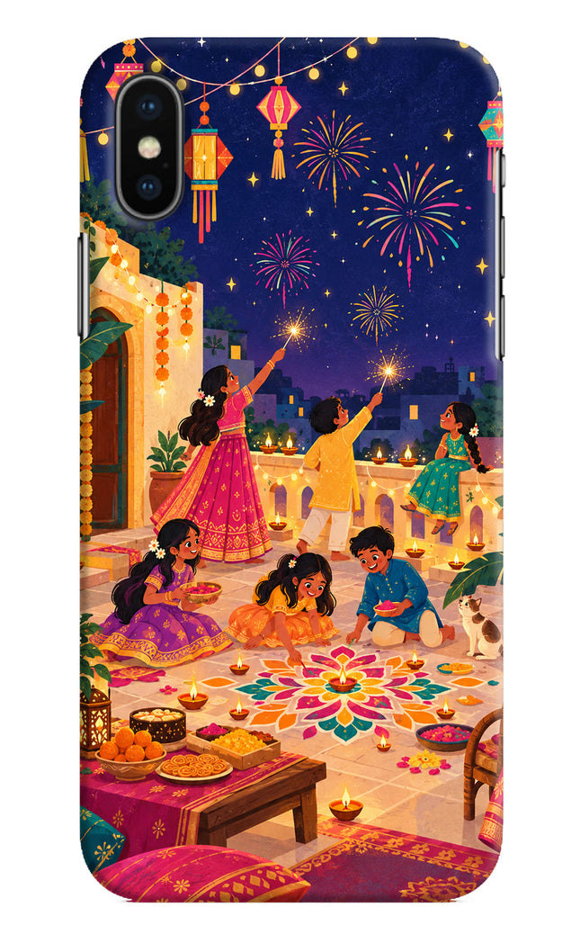 Diwali Night iPhone X Back Cover