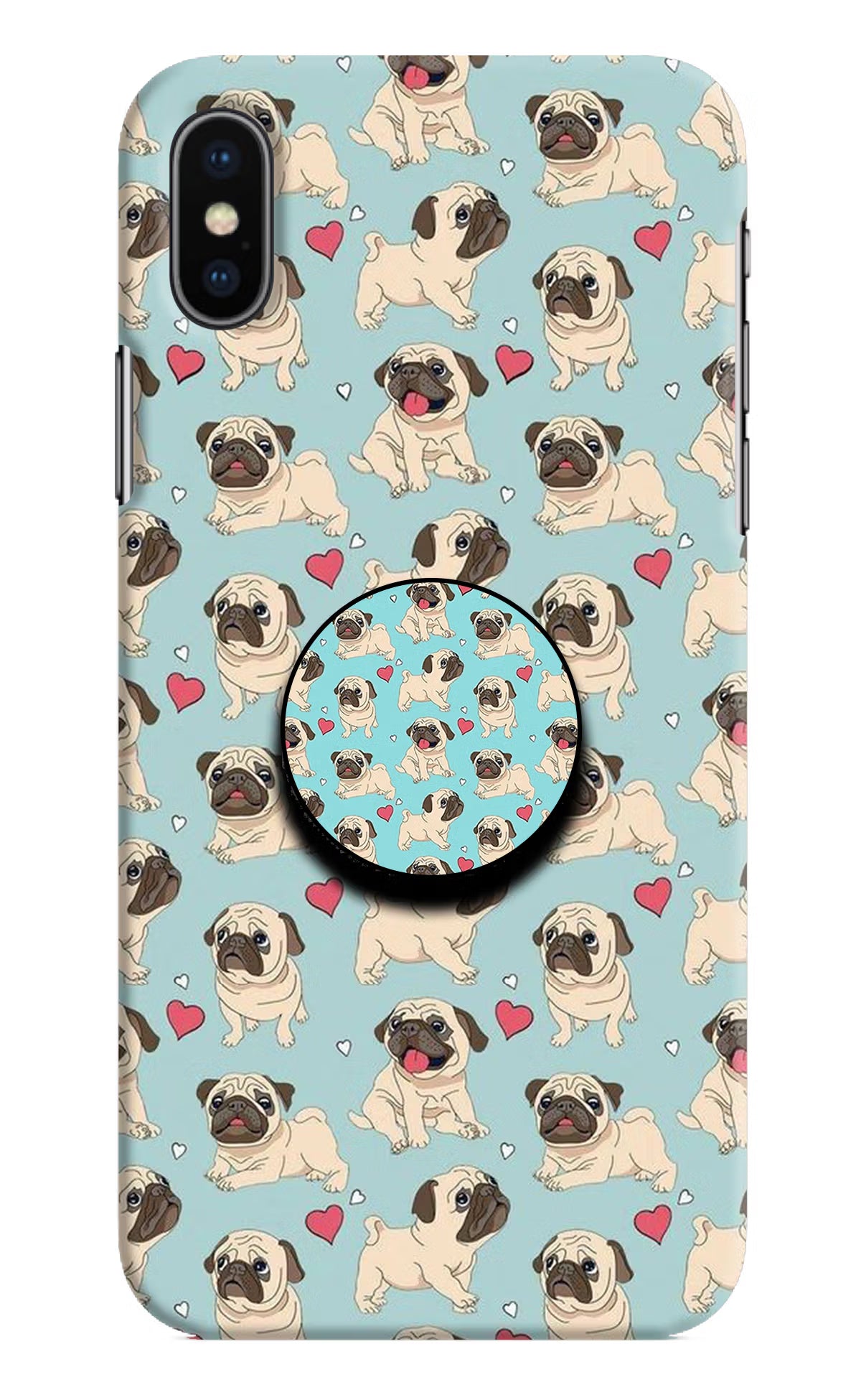 Pug Dog iPhone X Pop Case by Casekaro