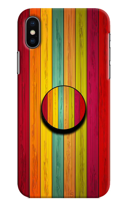 Multicolor Wooden iPhone X Pop Case by Casekaro