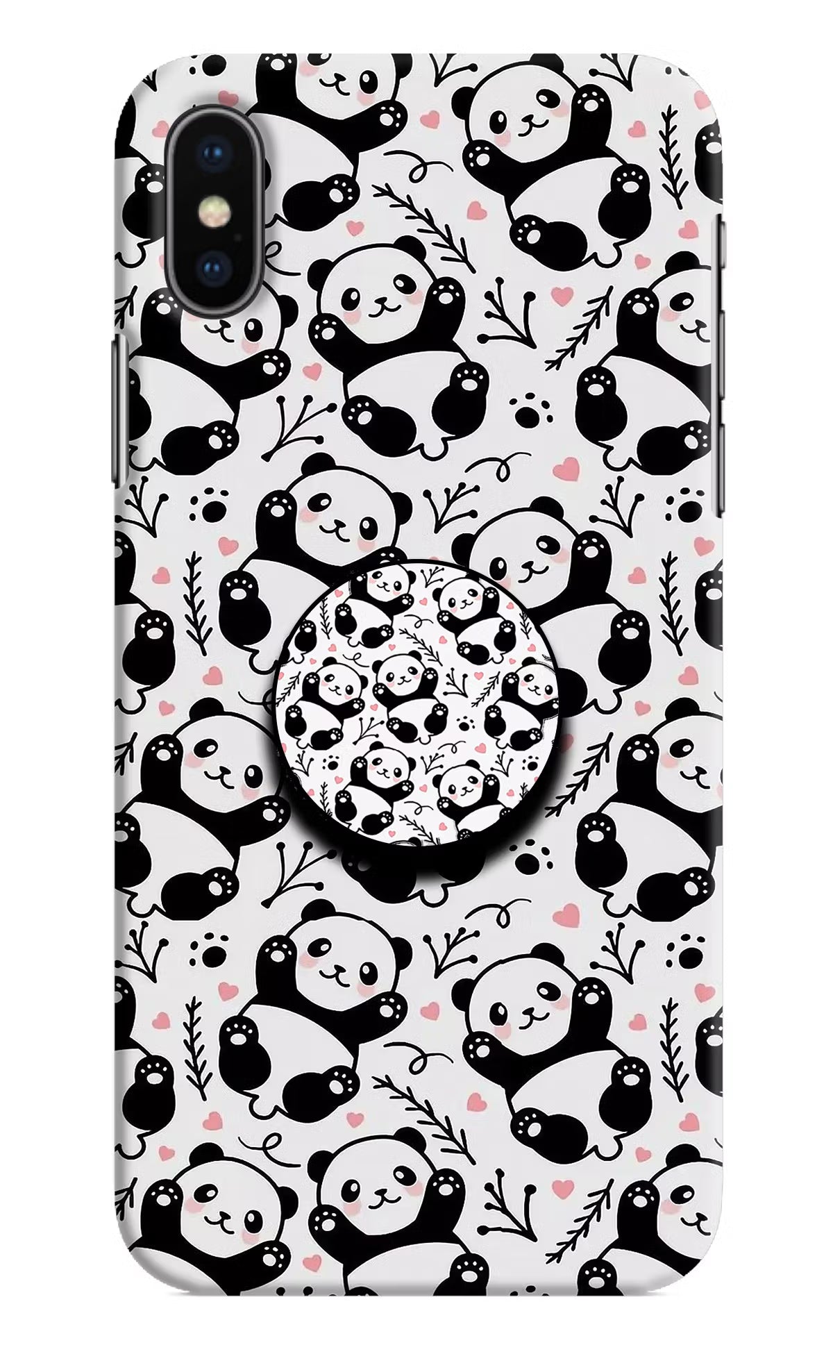 Cute Panda iPhone X Pop Case by Casekaro