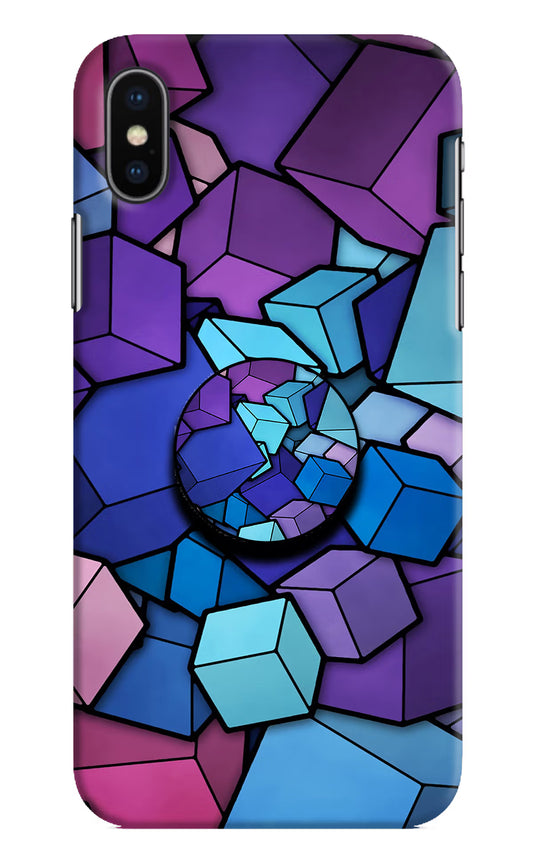 Cubic Abstract iPhone X Pop Case by Casekaro