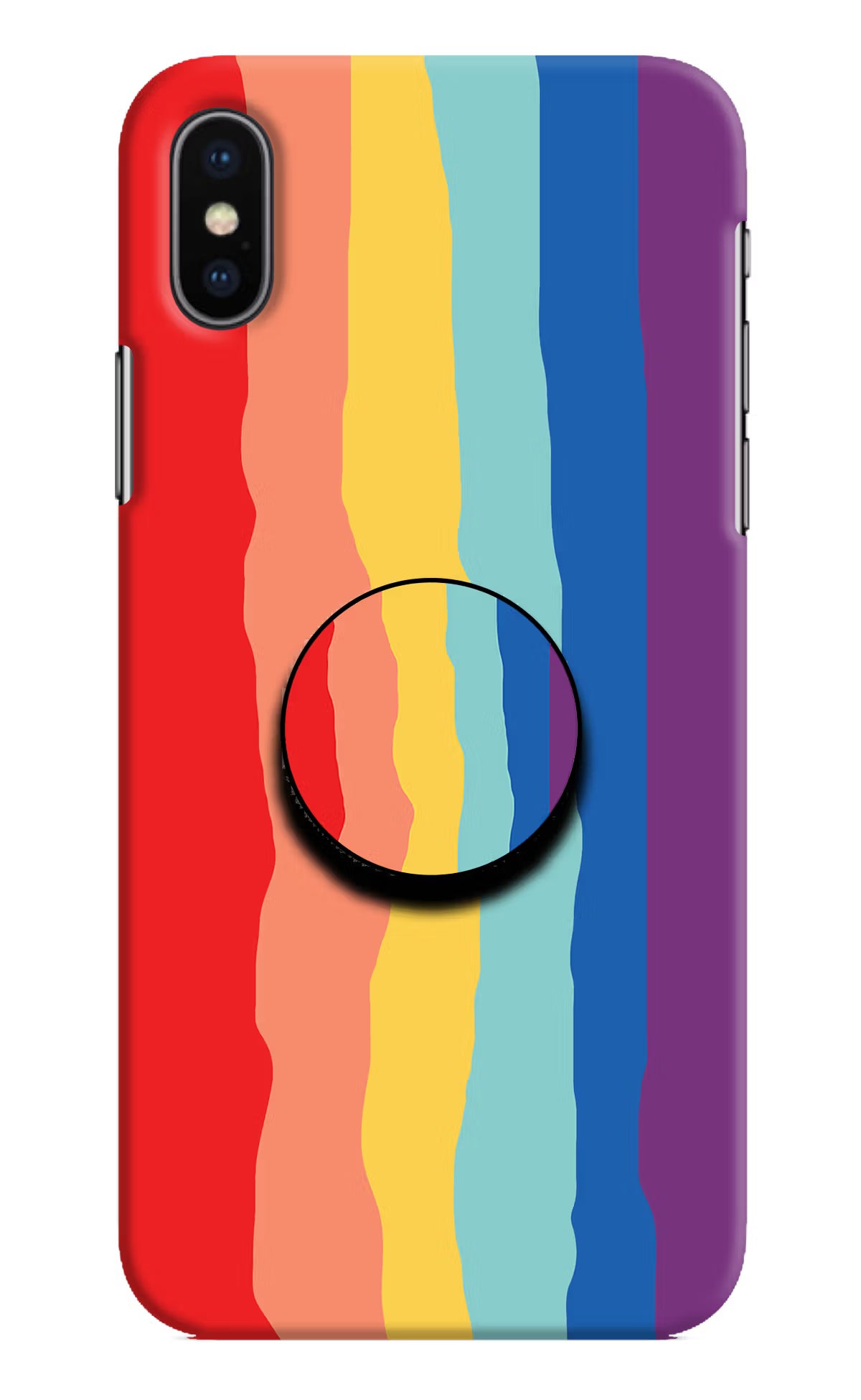 Rainbow iPhone X Pop Case by Casekaro