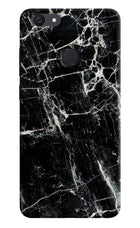 Black Marble Texture Vivo V7 Hard Case Back Cover by Casekaro