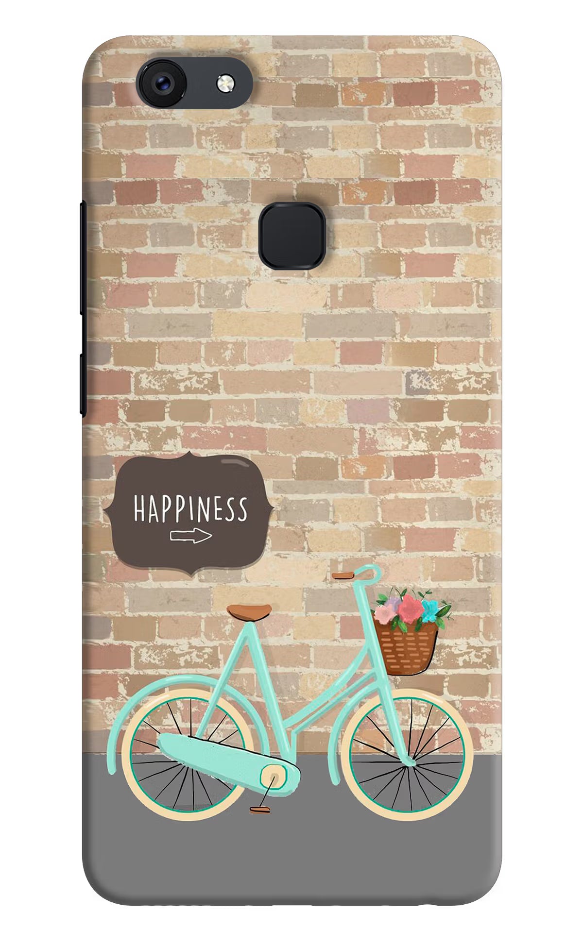 Happiness Artwork Vivo V7 Hard Case Back Cover by Casekaro