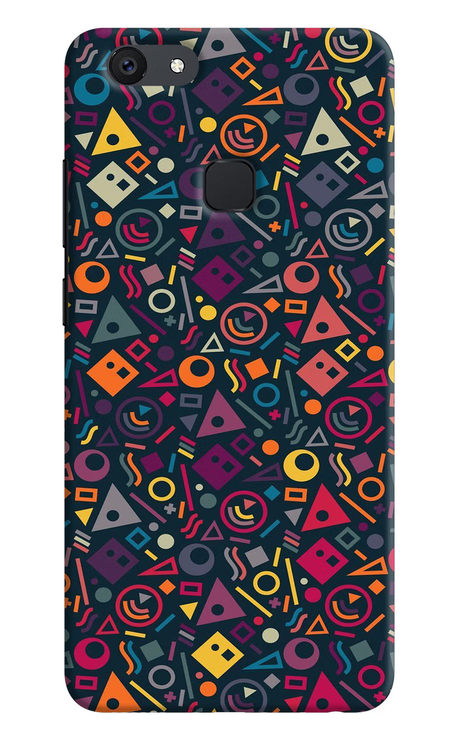 Geometric Abstract Vivo V7 Back Cover, Hard case