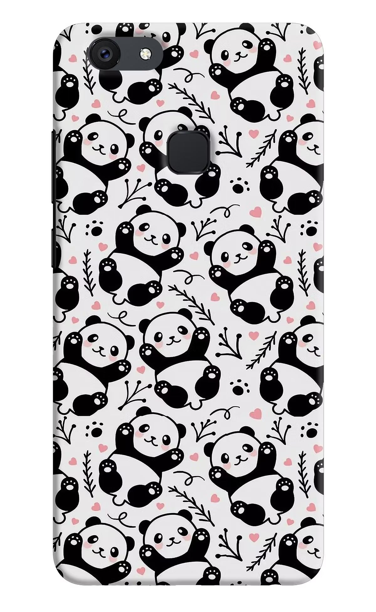 Cute Panda Vivo V7 Hard Case Back Cover by Casekaro