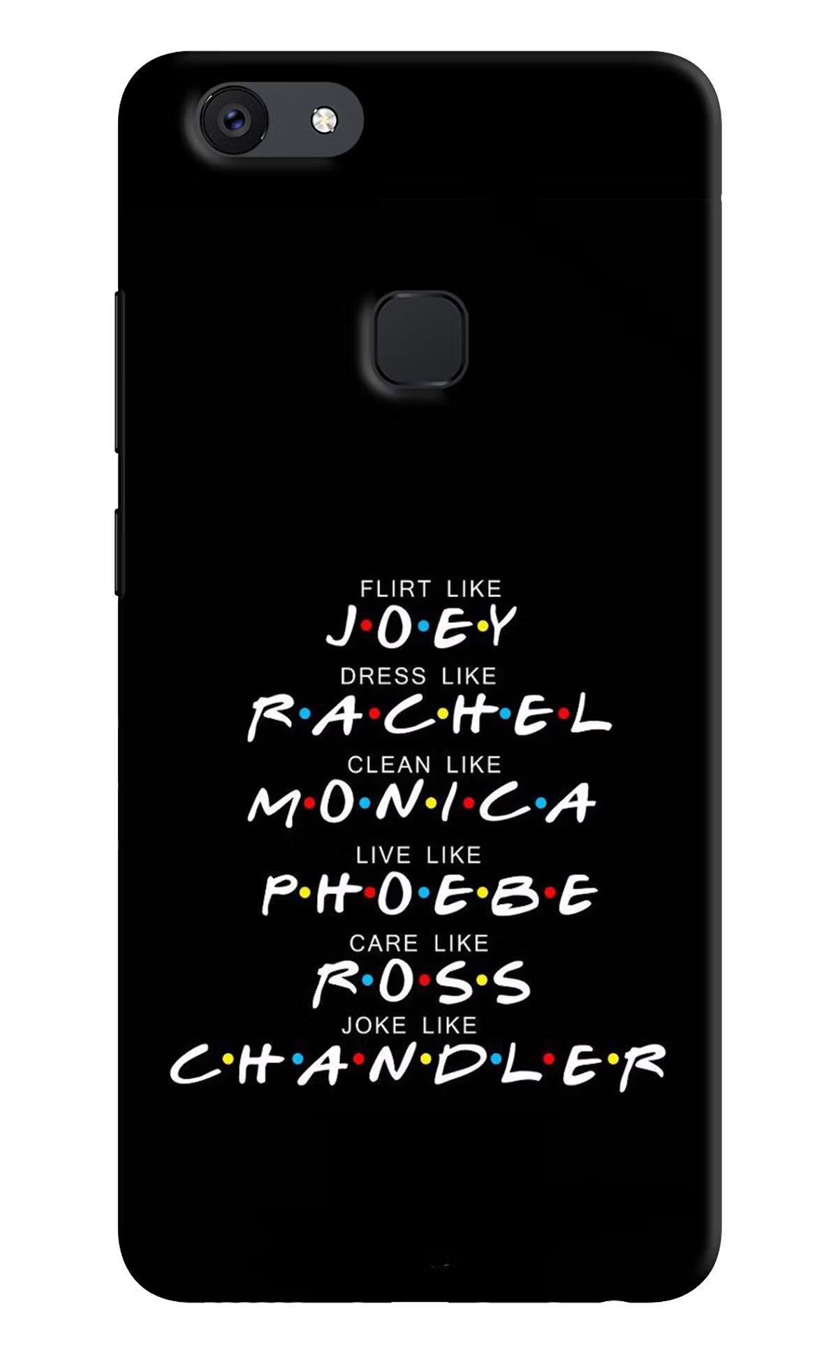 FRIENDS Character Vivo V7 Hard Case Back Cover by Casekaro