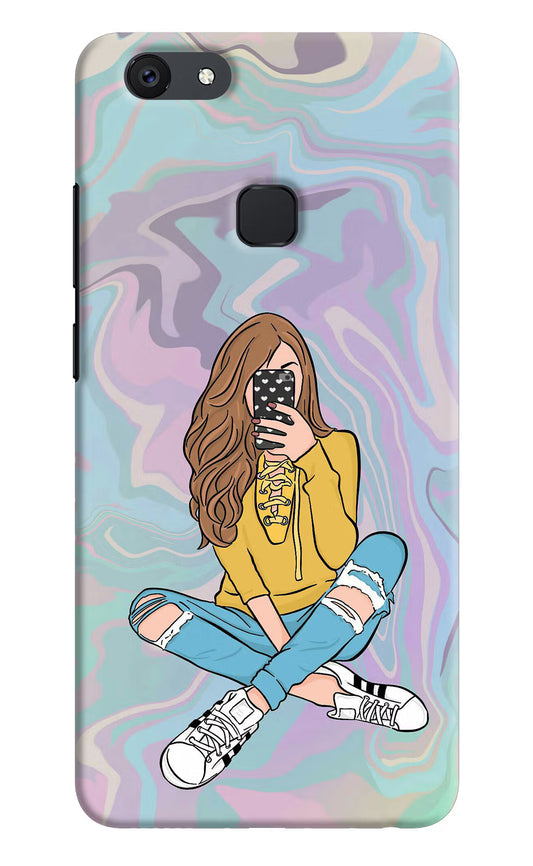 Selfie Girl Vivo V7 Hard Case Back Cover by Casekaro