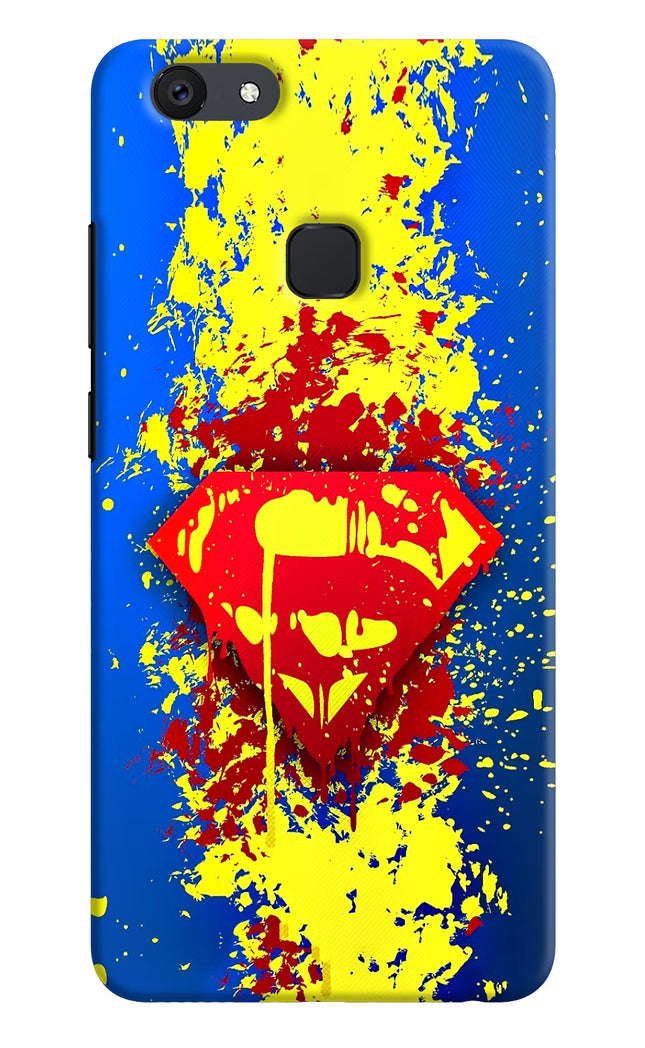 Superman logo Vivo V7 Hard Case Back Cover by Casekaro