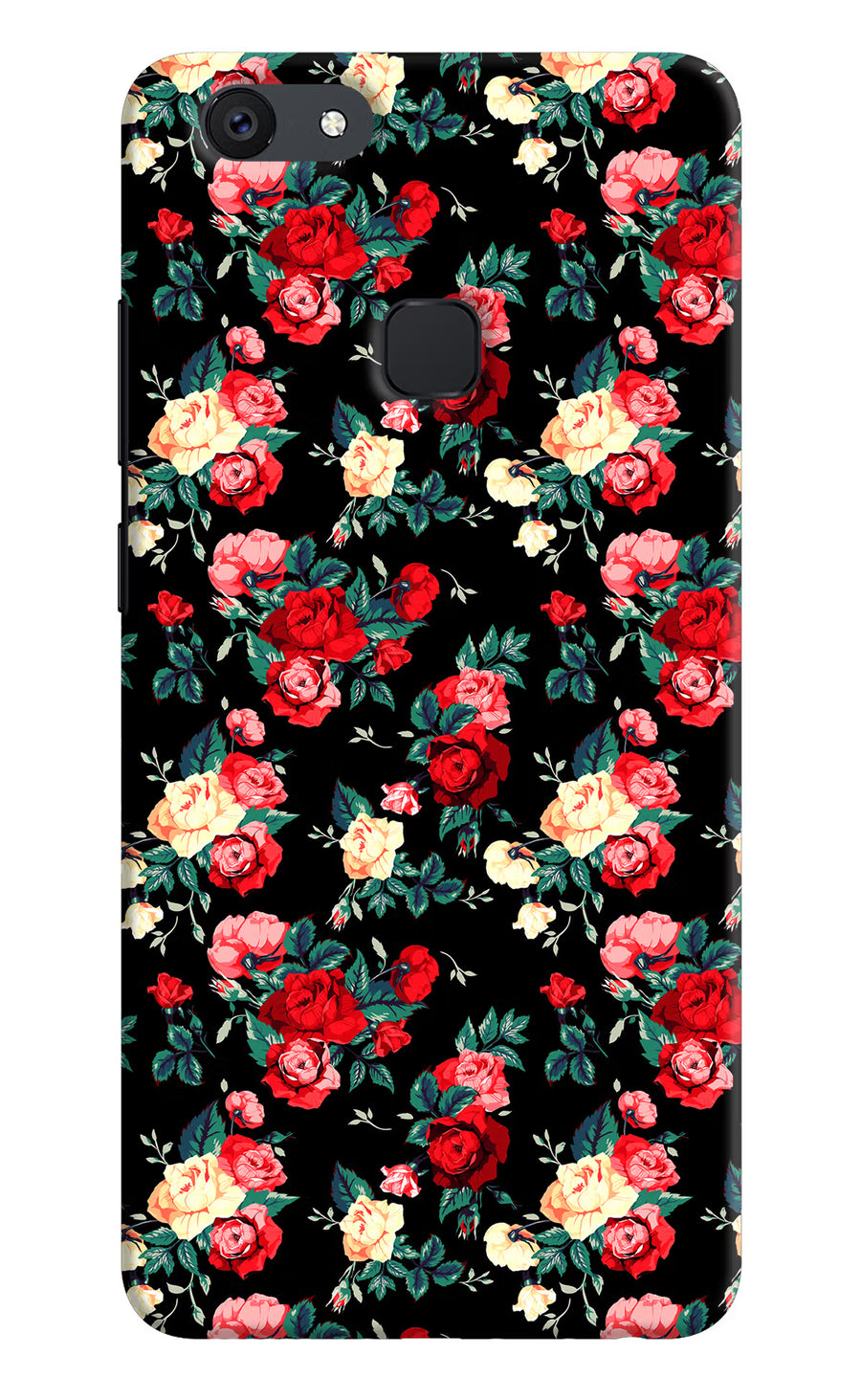 Rose Pattern Vivo V7 Back Cover, Hard case