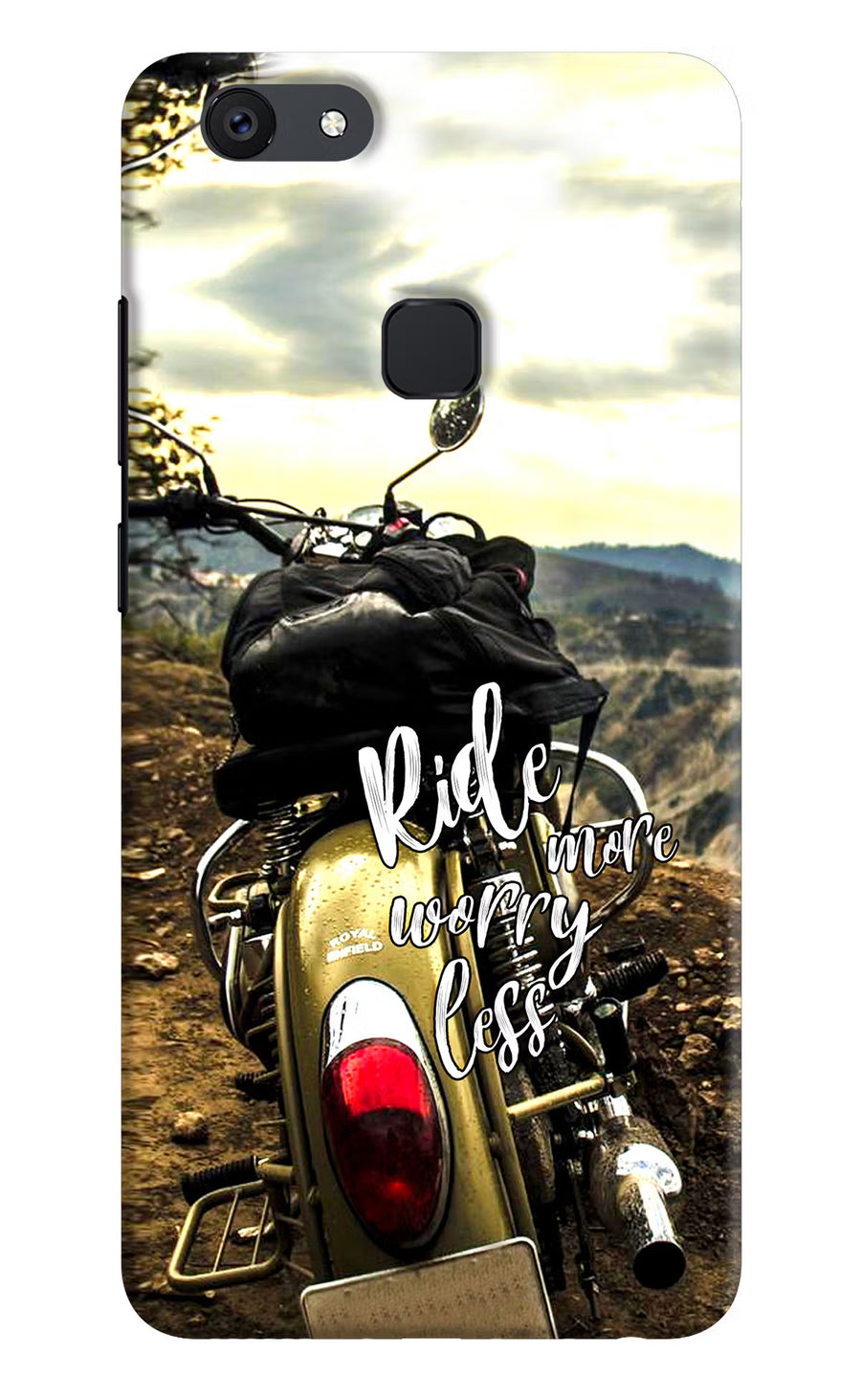 Ride More Worry Less Vivo V7 Back Cover, Hard case