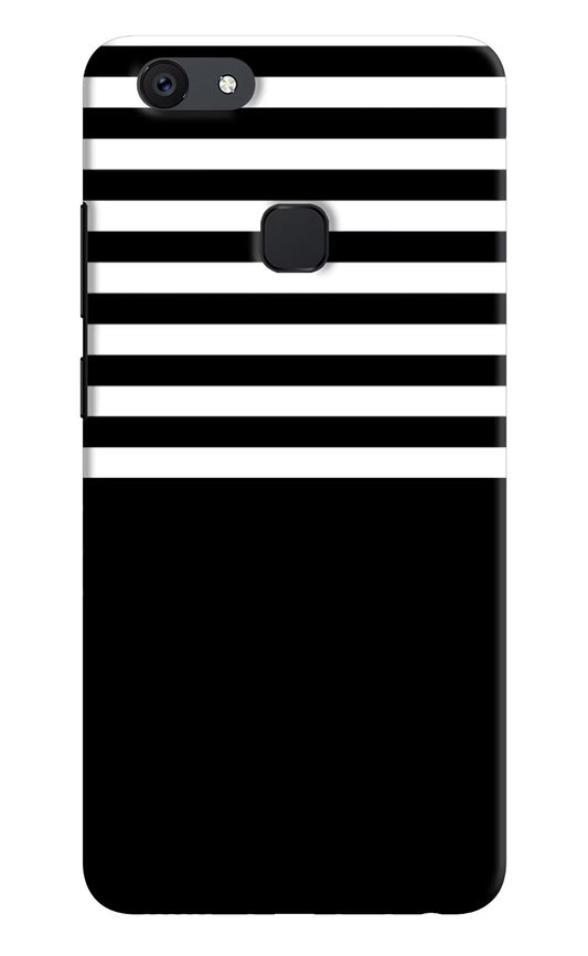 Black and White Print Vivo V7 Hard Case Back Cover by Casekaro