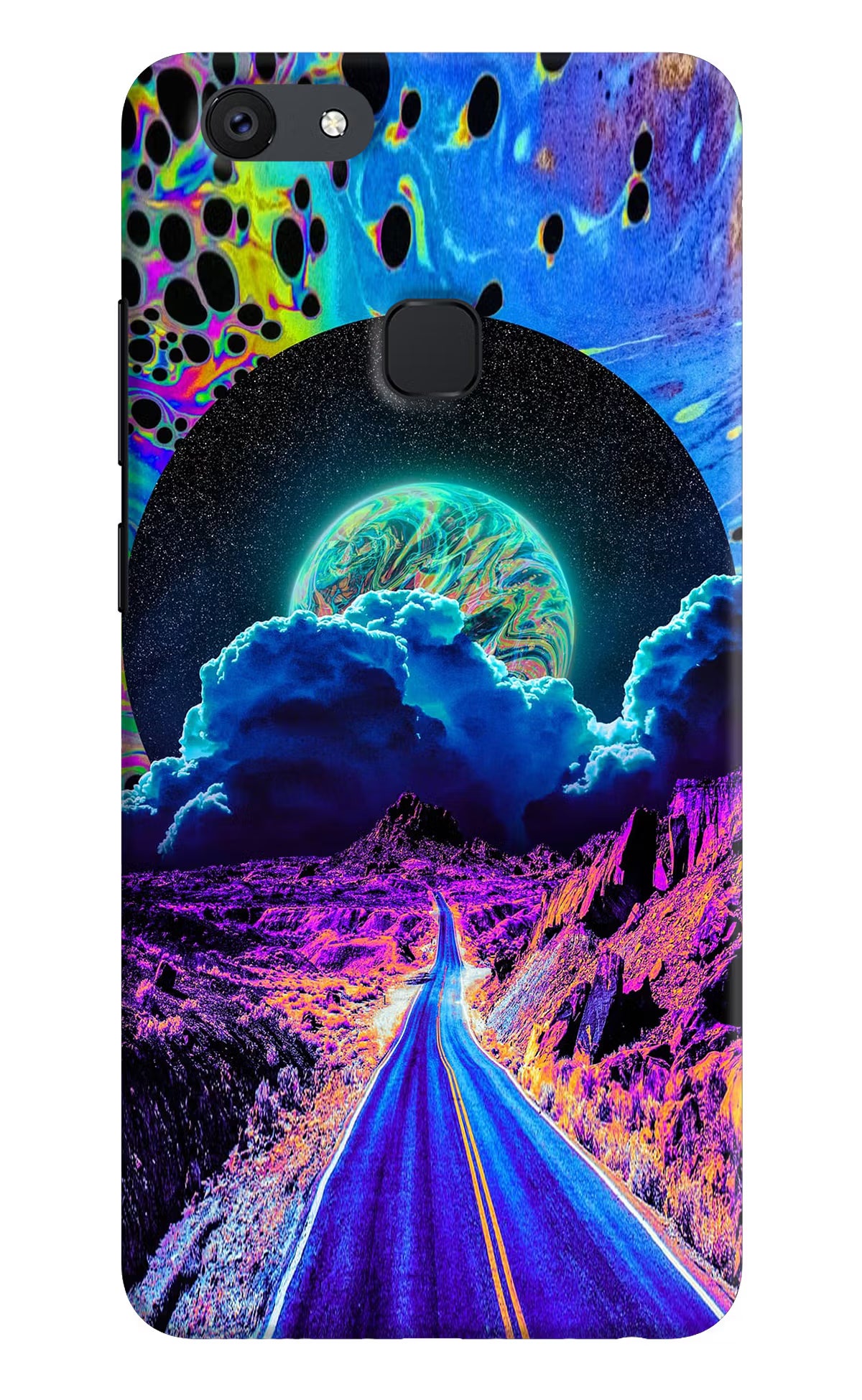 Psychedelic Painting Vivo V7 Hard Case Back Cover by Casekaro