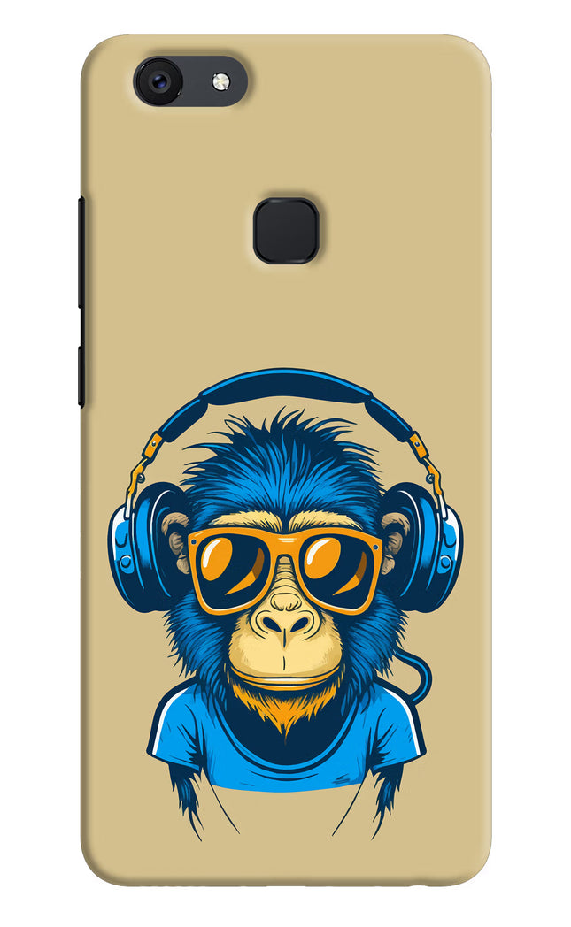 Monkey Headphone Vivo V7 Hard Case Back Cover by Casekaro