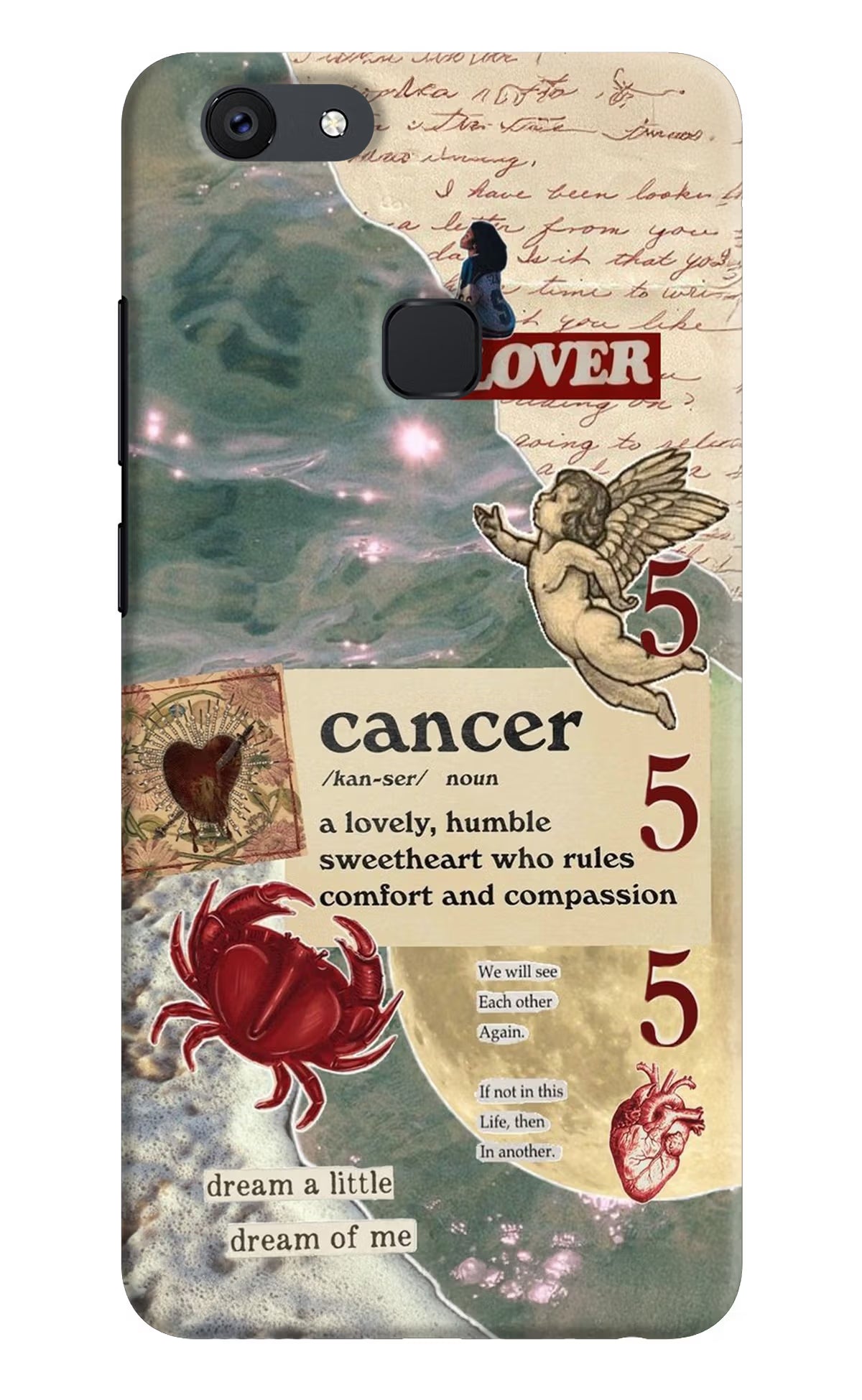Cancer Zodiac Vivo V7 Hard Case Back Cover by Casekaro