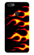 Side Sweep Flames Vivo V7 Hard Case Back Cover by Casekaro