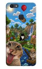 Minecraft Cat Chaos Vivo V7 Hard Case Back Cover by Casekaro