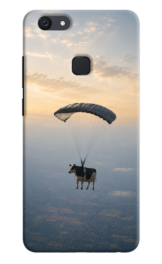 Skydiving Cow Vivo V7 Hard Case Back Cover by Casekaro