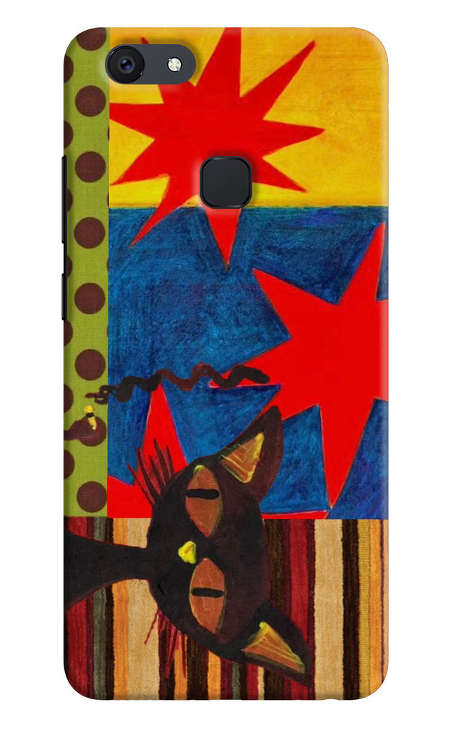 Pop Cat Vivo V7 Hard Case Back Cover by Casekaro