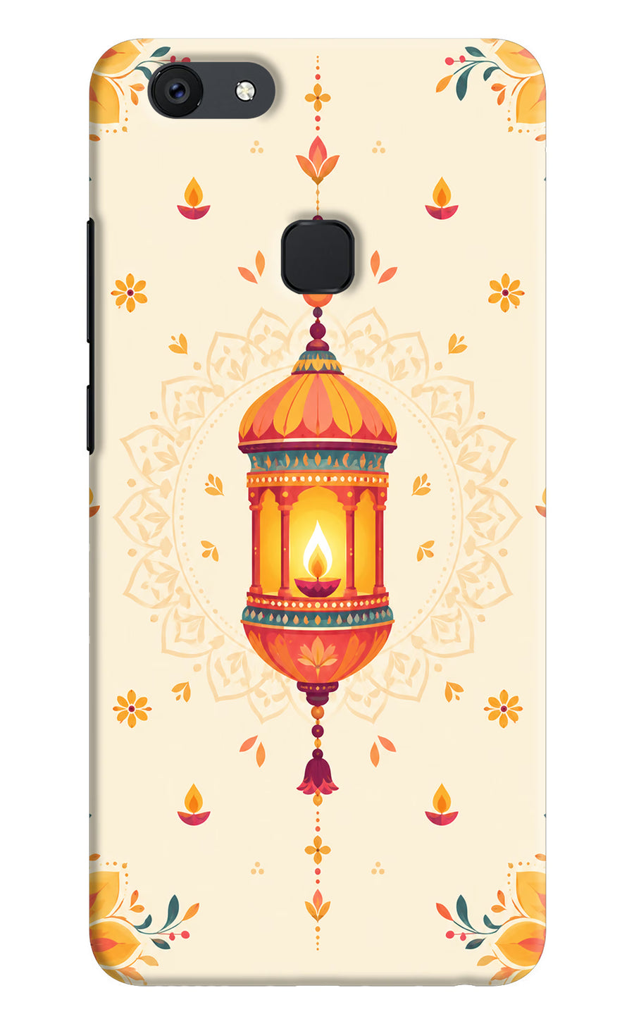 Golden Lantern Vivo V7 Back Cover, Hard case