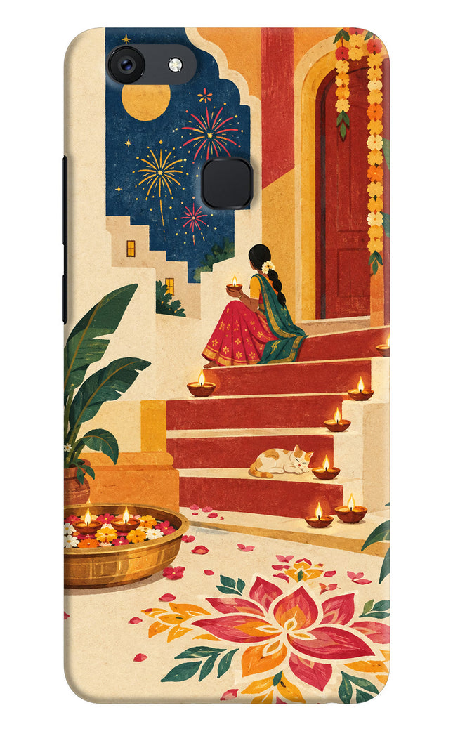 Diwali Rangoli Vivo V7 Hard Case Back Cover by Casekaro