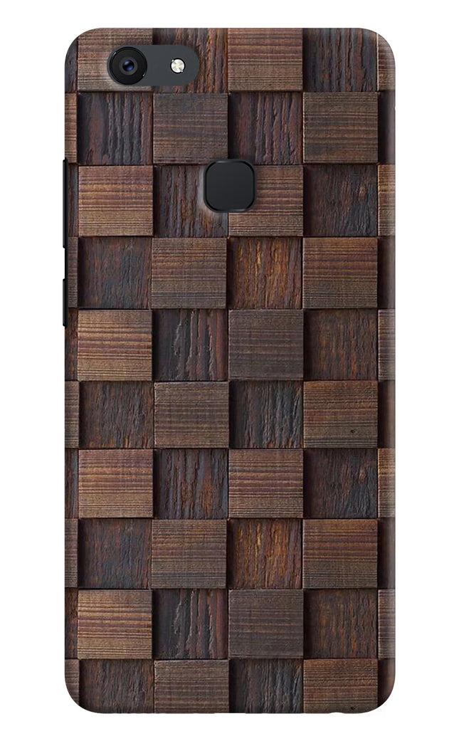 Wooden Cube Design Vivo V7 plus Hard Case Back Cover by Casekaro