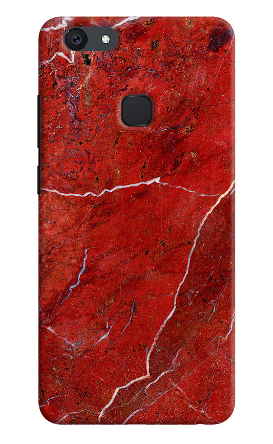 Red Marble Design Vivo V7 plus Hard Case Back Cover by Casekaro