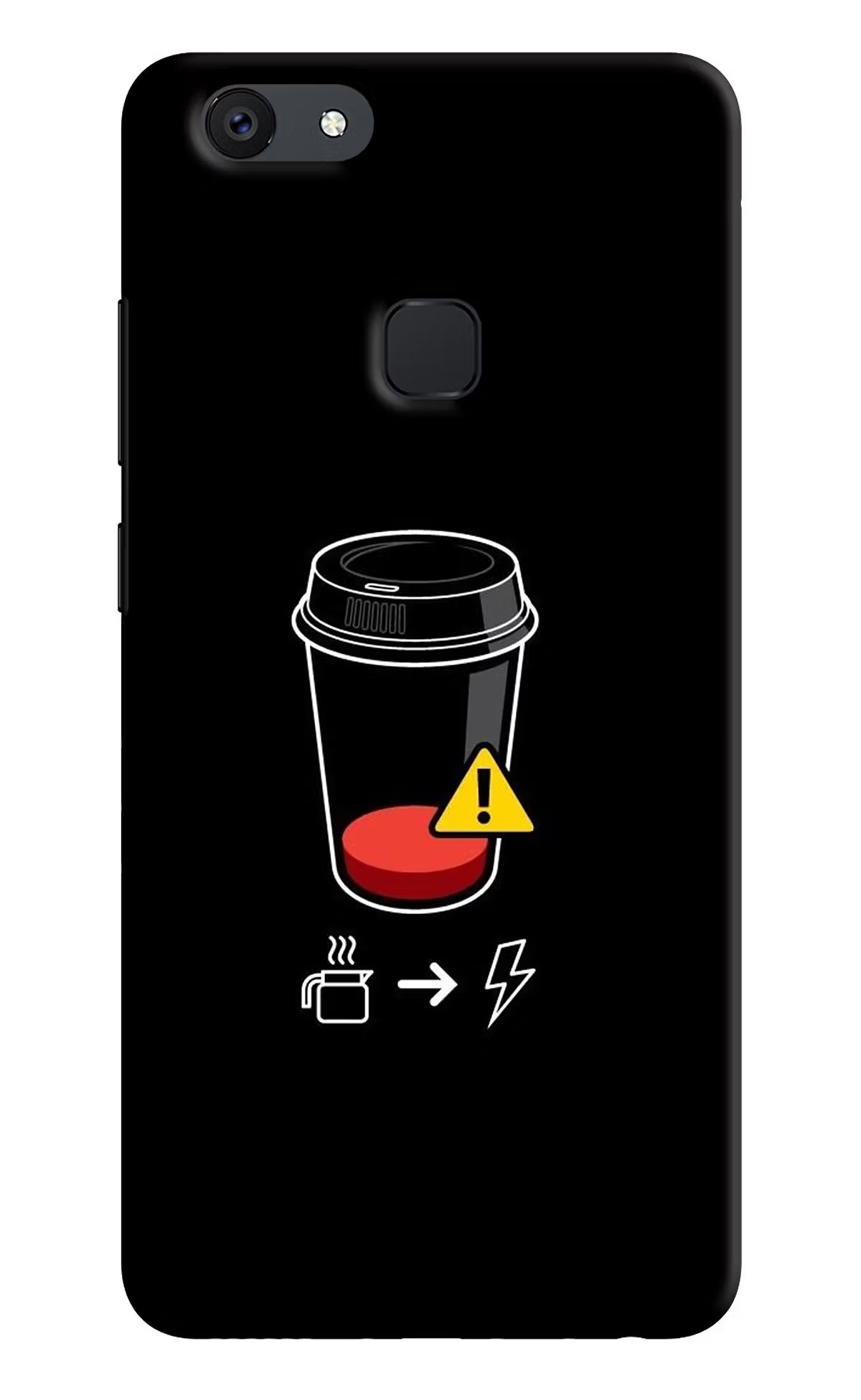 Coffee Vivo V7 plus Hard Case Back Cover by Casekaro