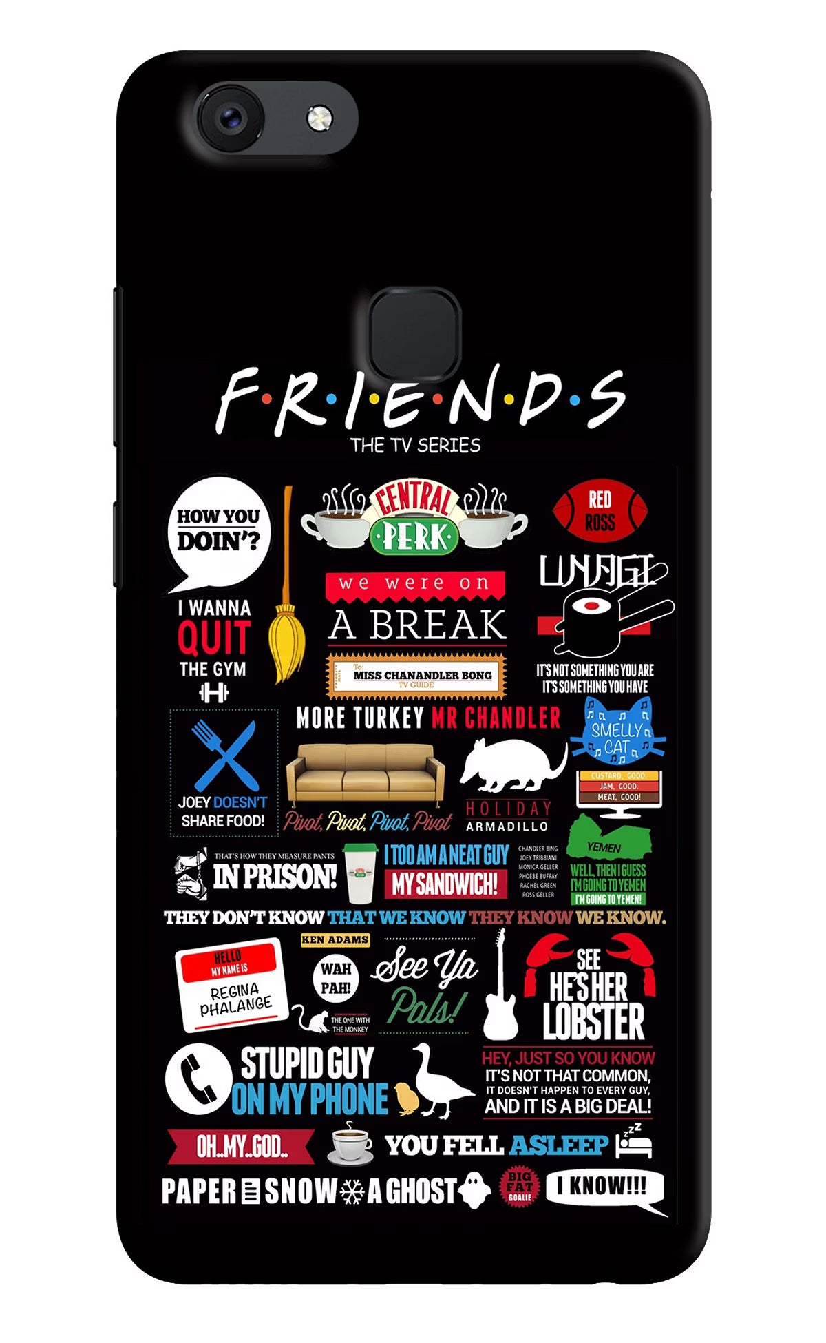 FRIENDS Vivo V7 plus Hard Case Back Cover by Casekaro