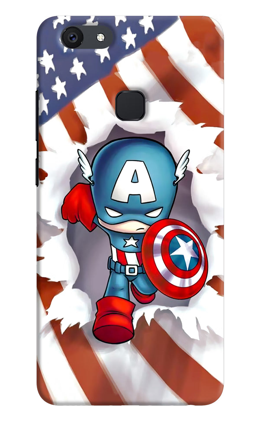 Captain America Vivo V7 plus Back Cover, Hard case