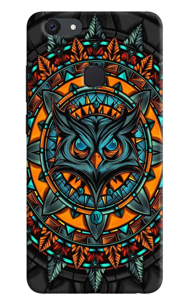 Angry Owl Art Vivo V7 plus Hard Case Back Cover by Casekaro